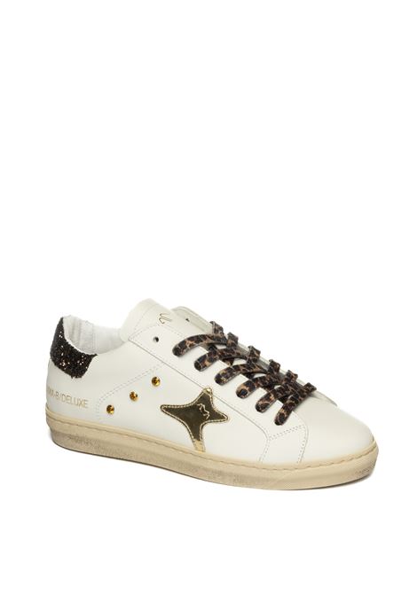 Sneaker pelle bianco/marrone AMA BRAND DELUXE | SNK D4304-BIA/MARRONE
